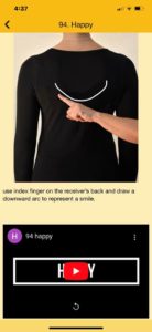 an example of one of the Haptics signals from the app. The video offers an audio description of the action.