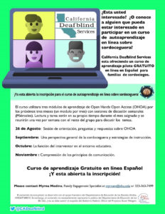 Spanish Course Flyer with Spanish text